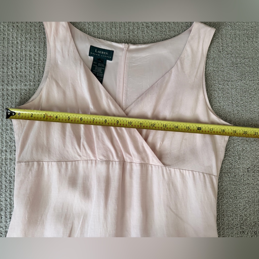 Ralph Lauren Jackie Kennedy style dress-Powder Rose- 55% Silk/Linen Blend - Picture 4 of 6